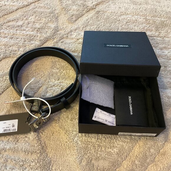 Dolce & Gabbana Black Leather Belt Kids - Picture 3 of 5